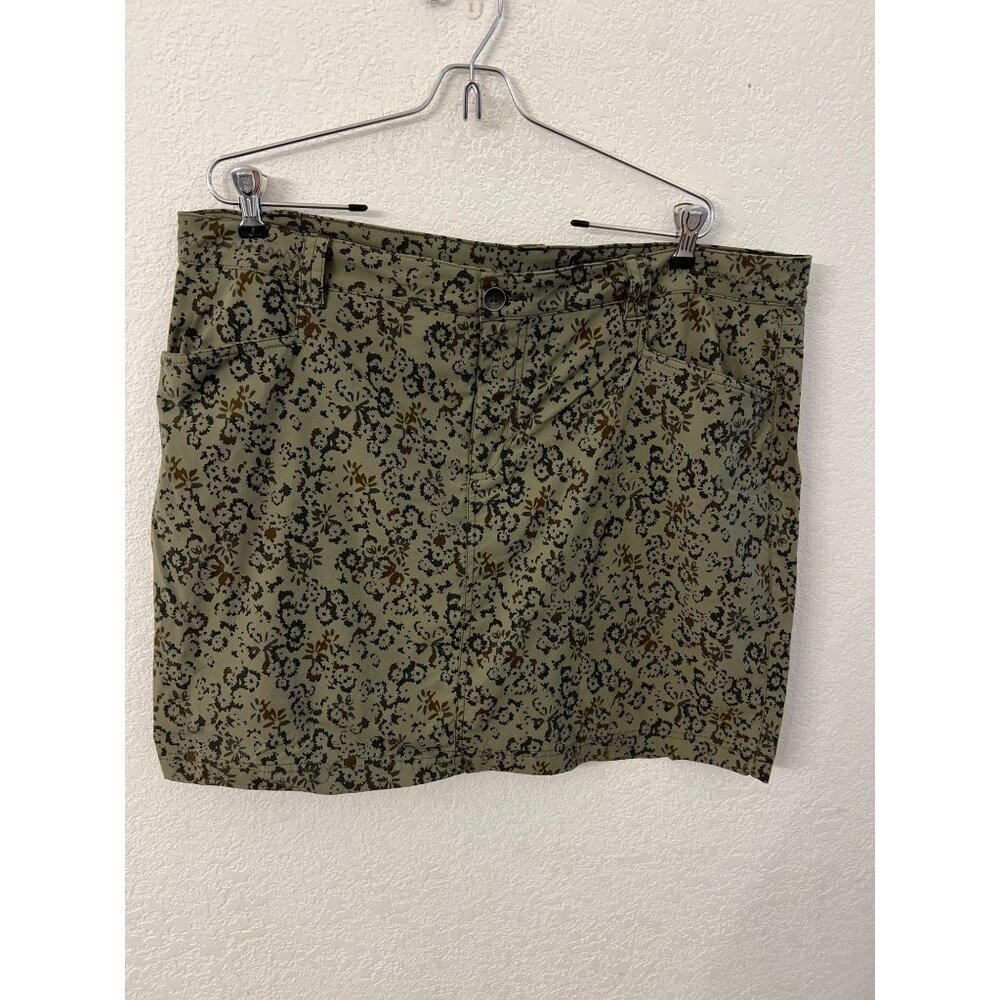 Eddie Bauer Womens Floral Print Skirt Size 18 Nylon Spandex Blend Machine Washab